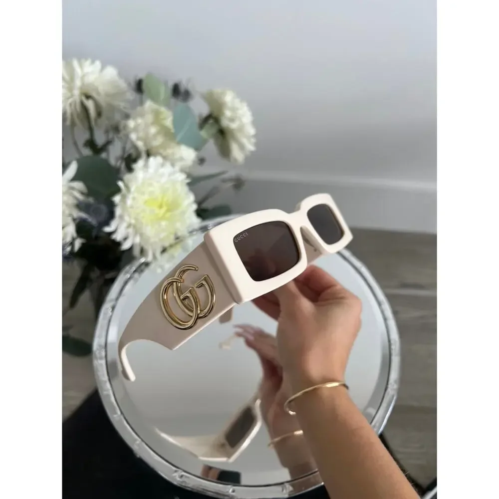 NEW Gucci GG1425S Ivory White Marmont Sunglasses $530 - Picture 6 of 8